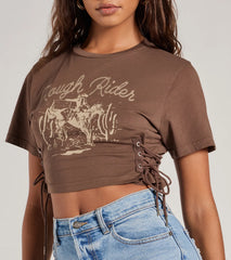 Rough Rider Lace-Up Graphic Tee