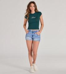 Brat Cropped Graphic Tee