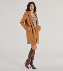 Perfect Chic Faux Wool Trench Coat