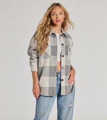 Cozy Season Plaid Button-Down Shacket
