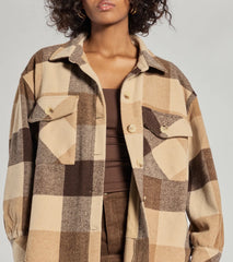 Plaid Passion Oversized Faux Wool Shacket