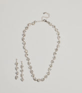 Glam Nights Rhinestone Collar Necklace Set
