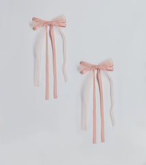 Blushing Beauty Two Pack Lace Ribbon Bows