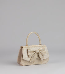 So Pristine Bow Rhinestone Purse