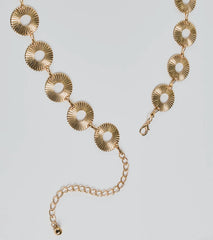 Trendy Textures Disc Chain Belt