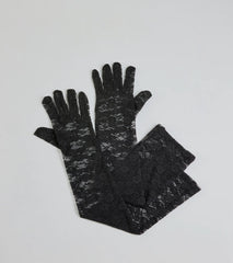 Maid To Flirt Long Sheer Lace Gloves