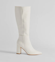 Style Statement Under-The-Knee Faux Leather Boots