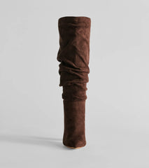 Runway Ready Under-The-Knee Scrunch Boots