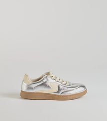 Pair To Perfection Metallic Lace-Up Sneakers