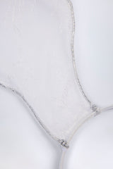 Wired Lace Headband in White