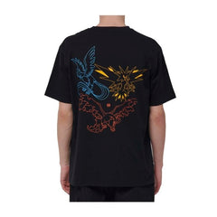 Pokémon × Dolly Noire: Articuno, Zapdos & Moltres Black T-Shirt - Adult