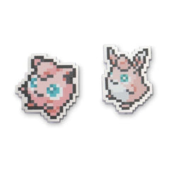Jigglypuff & Wigglytuff Pokémon Pixel Pins (2-Pack)