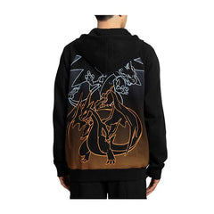 Mega Charizard X & Mega Charizard Y Black Zip-Up Hoodie - Adult