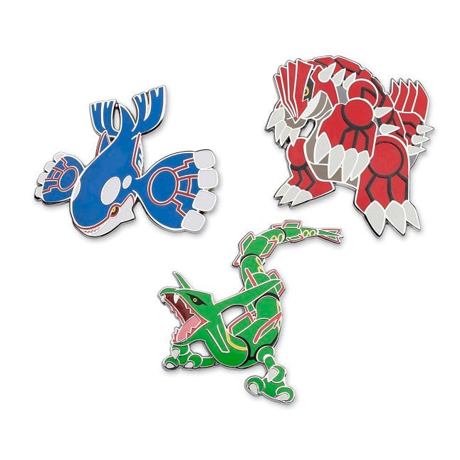 Kyogre, Groudon & Rayquaza Pokémon Pins (3-Pack)
