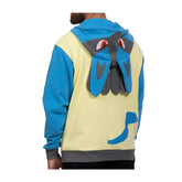 Lucario Themed French Terry Zip-Up Hoodie - Adult