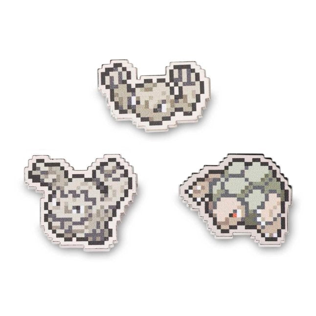 Geodude, Graveler & Golem Pokémon Pixel Pins (3-Pack)