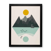 Lapras Mountains Black Framed Wall Art
