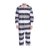 Snom Holiday Snowflake Hooded One-Piece Pajamas - Adult