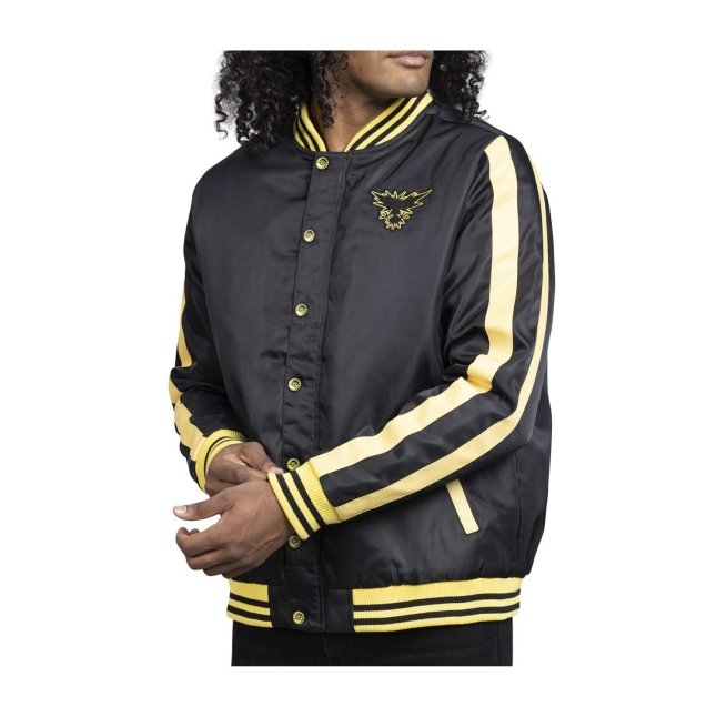 Zapdos Pokémon Jackets Black Insulated Snap-Down Jacket - Adult