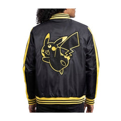 Pikachu Pokémon Jackets Black Insulated Snap-Down Jacket - Adult
