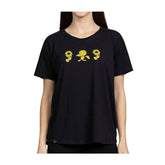 Pikachu & Sunflora Pokémon Nature: Spring Black Crew Neck T-Shirt - Women