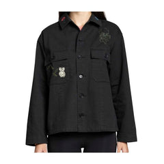 Budew, Roselia & Roserade Pokémon Nature: Fall Black Utility Jacket - Women