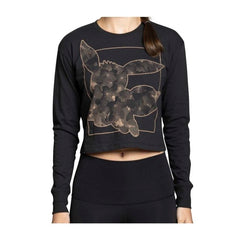 Eevee Pokémon Nature: Fall Black Heavyweight Crop Long-Sleeve Shirt - Women