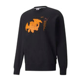 PUMA × Pokémon: Charizard Puma Black Fleece Relaxed Fit Crew Neck Sweatshirt - Adult