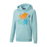 PUMA × Pokémon: Venusaur, Charizard & Blastoise Light Aqua French Terry Pullover Hoodie - Youth