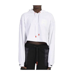 Team Rocket HQ Collection White Fleece Crop Hoodie - Adult