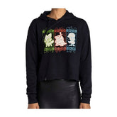 Sprigatito, Fuecoco & Quaxly Black Crop Hoodie - Adult
