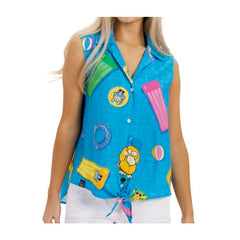Pokémon Tropical Pikachu & Friends Pool Party Sleeveless Tropical Shirt - Women