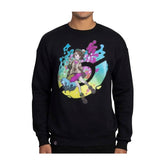 Gloria Pokémon Trainers Black Oversize Drop-Shoulder Crew Neck Sweatshirt - Adult