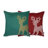 Stantler Pokémon Winter Wonders Red & Green Throw Pillow Covers (2-Pack)