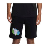 Pikachu Neon Pokémon Active Black, Green & Blue Midweight Fleece Shorts - Men