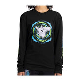 Pikachu Neon Pokémon Active Black, Green & Blue Long-Sleeve Crew Neck T-Shirt - Adult