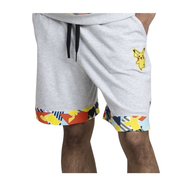Pikachu Mix Pokémon Lounge Gray Shorts - Men