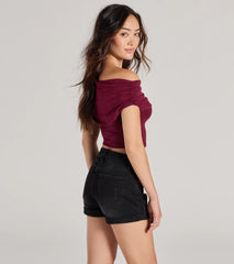 Modern Chic One-Shoulder Crop Top