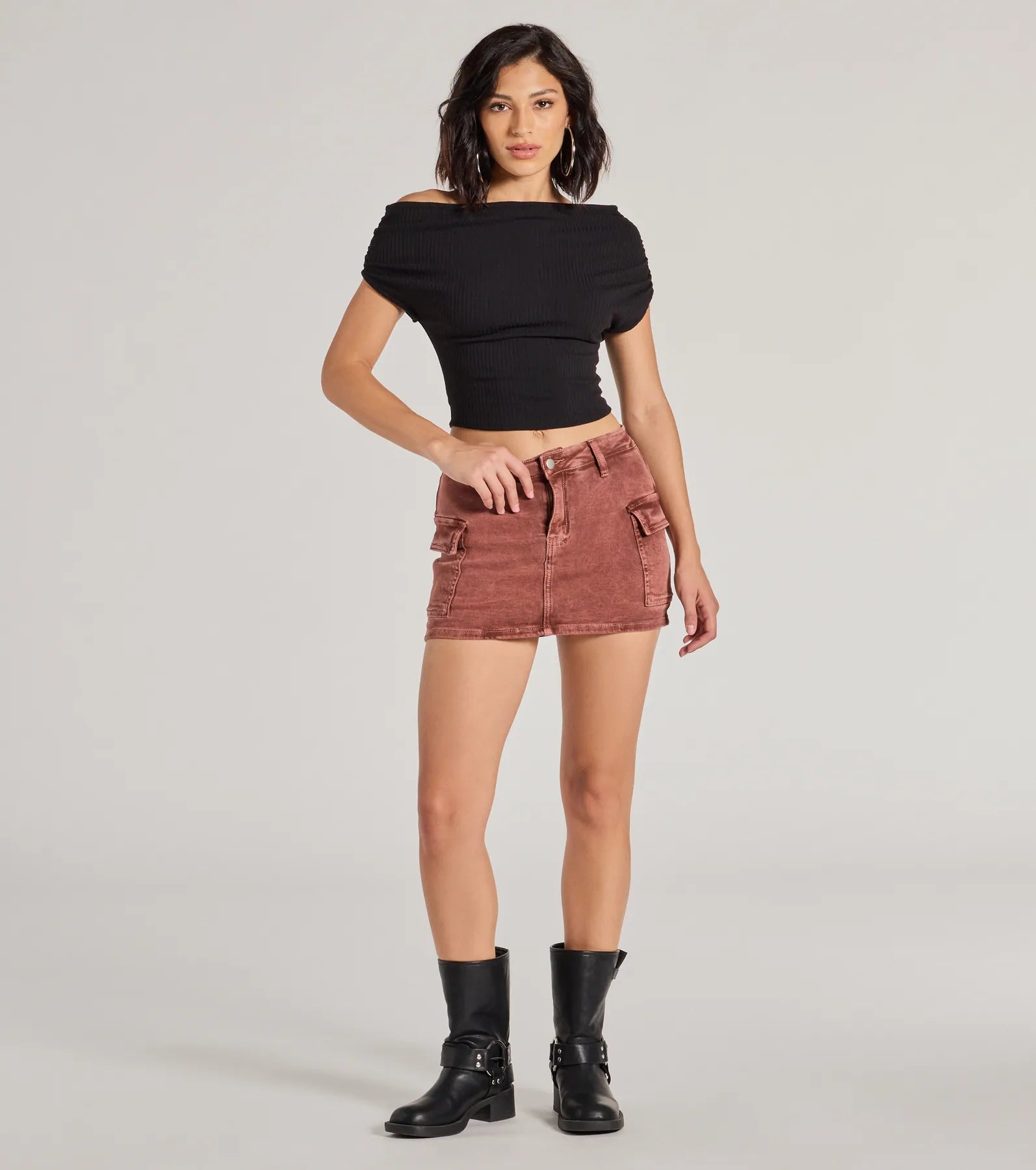 Elevated Fave One-Shoulder Short Sleeve Top