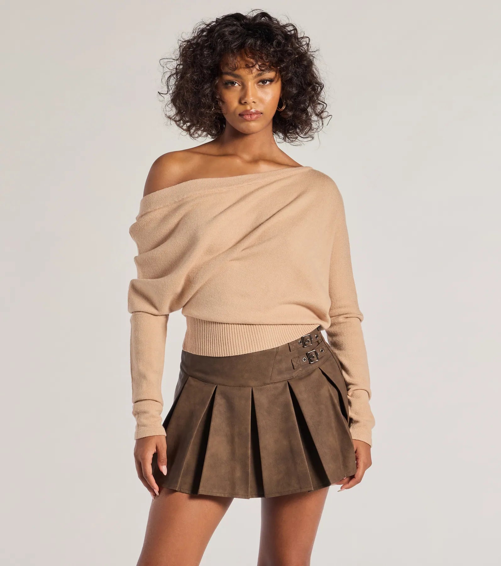 Cute And Cozy Off-Shoulder Knit Sweater