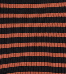 Trendy Staple Striped Ribbed Knit Midi Dress