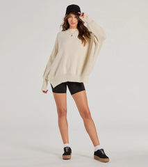 Cozy Style Ribbed Knit Oversized Sweater