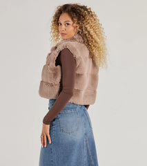 Perfectly Luxe Faux Fur Cropped Vest