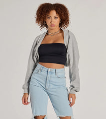 The Essential Cotton Knit Long Sleeve Bolero