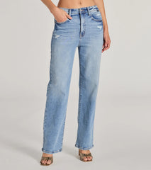 Basic Vibes High-Rise Straight-Leg Denim Jeans