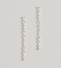 Sparkling Elegance Cubic Zirconia Linear Earrings