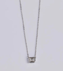 Delicate Glamour Rhinestone Pendant Necklace