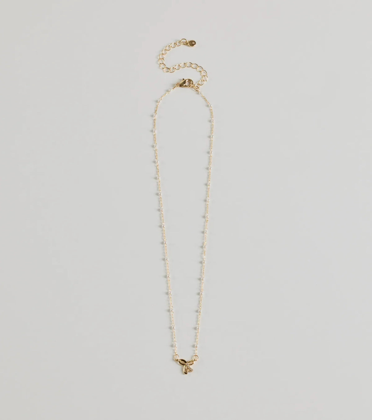 Memorable Glam Dainty Bow Charm Necklace