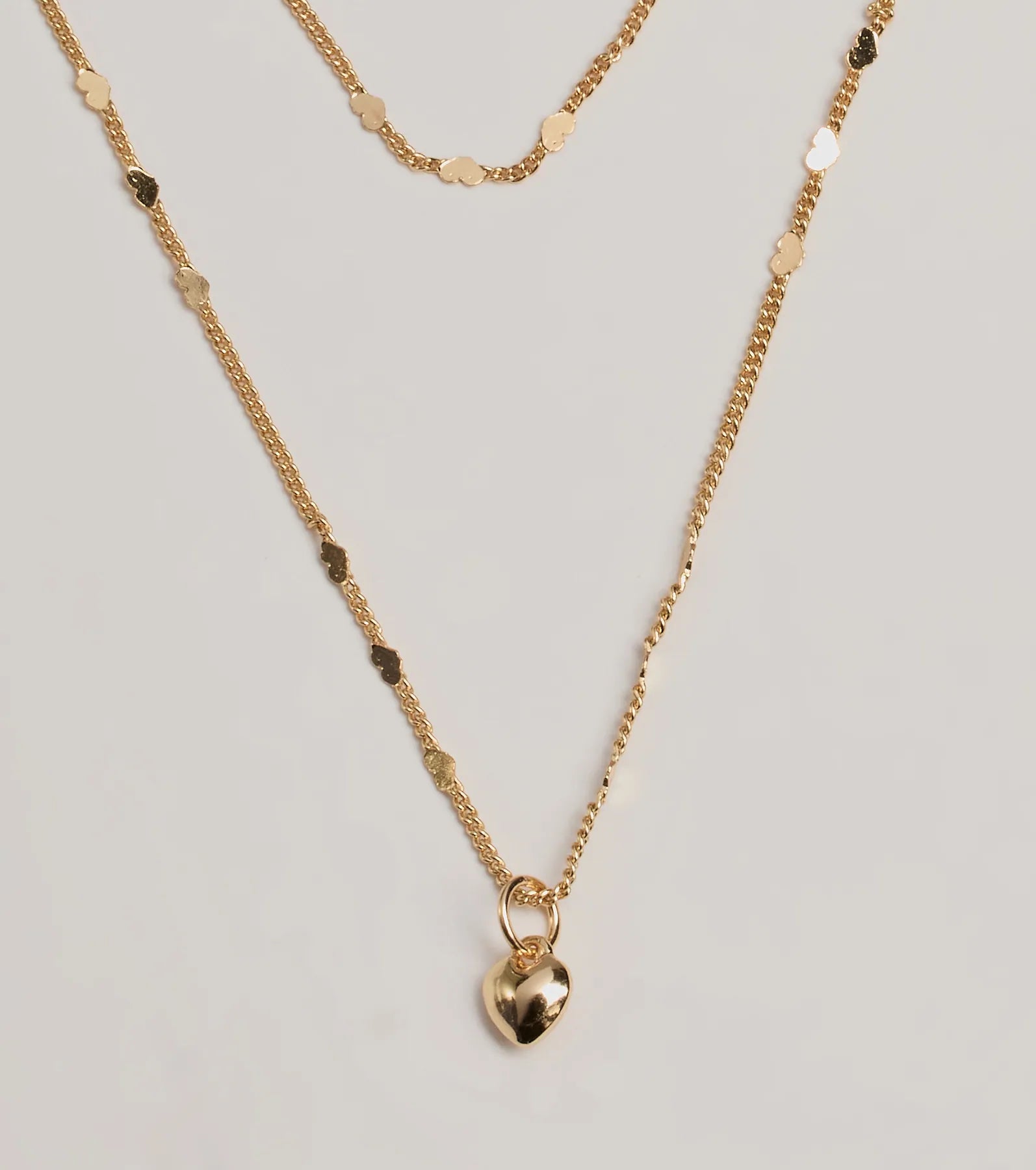 Love Expression Heart Layered Necklace
