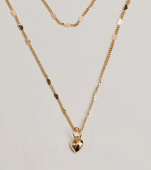 Love Expression Heart Layered Necklace